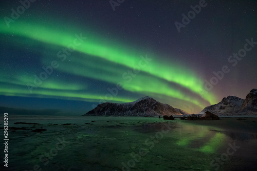 The Lofoten Islands Norway is known for excellent fishing, nature attractions such as the northern lights and the midnight sun, and small villages with beautiful scenery. © MAGNIFIER