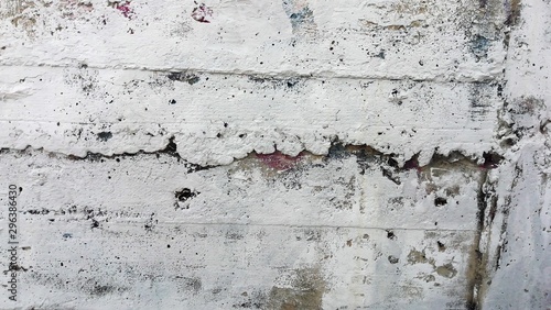 White wall with mud. Photo background.