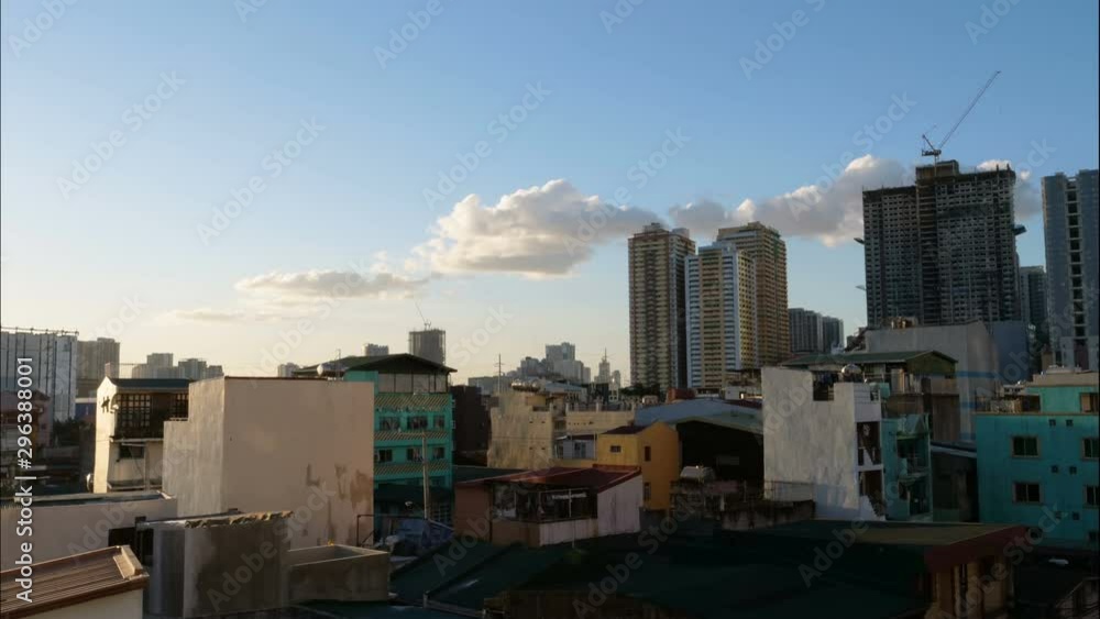 Manila skyline time lapse at sunset, Philipinnes Manila skyline time lapse at sunset, Philipinnes