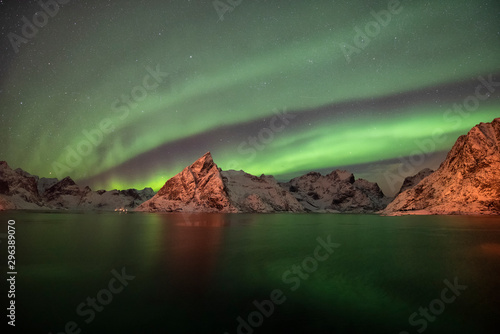 The Lofoten Islands Norway is known for excellent fishing, nature attractions such as the northern lights and the midnight sun, and small villages with beautiful scenery