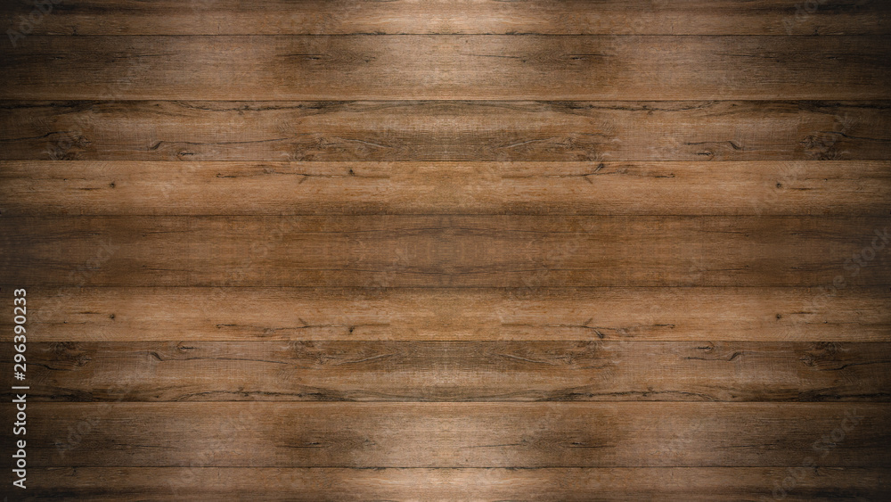 Naklejka premium old brown rustic dark wooden texture - wood background
