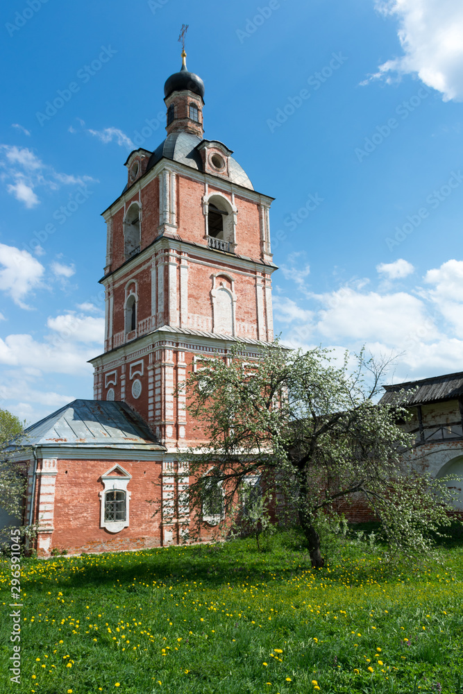 Bell tower of Goritsky assumption monastery in Pereslavl Zalessky