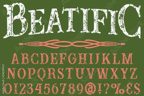 beatific font typeface vector design