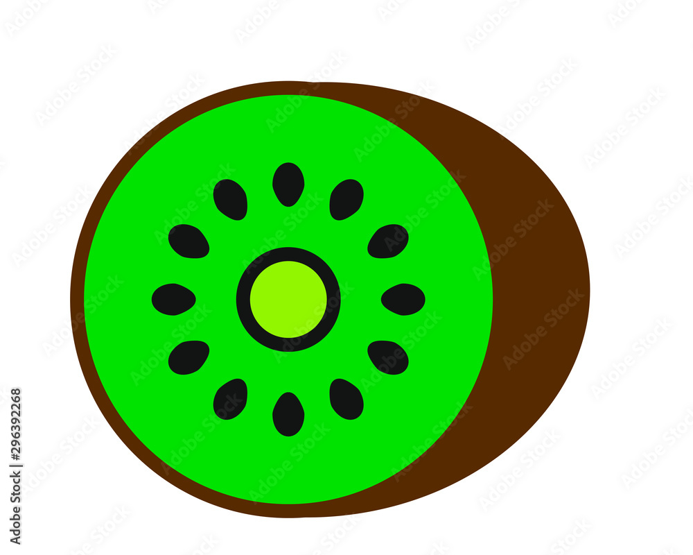 kiwi shaped simple vector icon kiwi shaped simple vector icon
