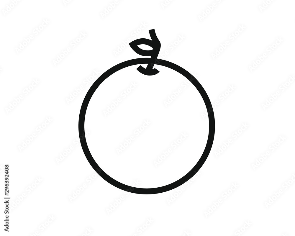 simple orange shaped vector icon simple orange shaped vector icon