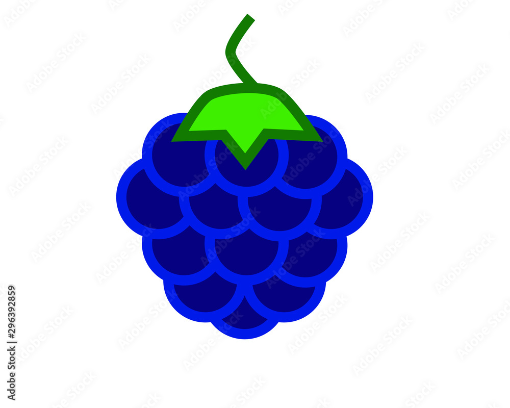 vector with simple drawing, blackberry shaped vector with simple drawing, blackberry shaped