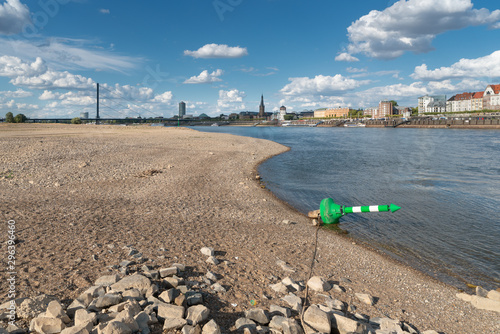 Drought in Germany, low water on Rhine river