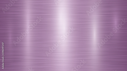 Abstract metal background with glares in purple colors