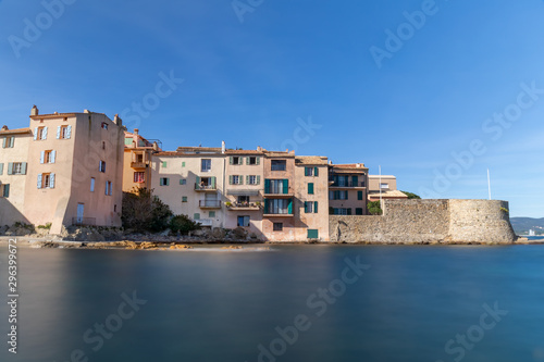 Fototapeta Naklejka Na Ścianę i Meble -  Saint-Tropez, Var, France - the seafront near La Ponche (Long exposure)