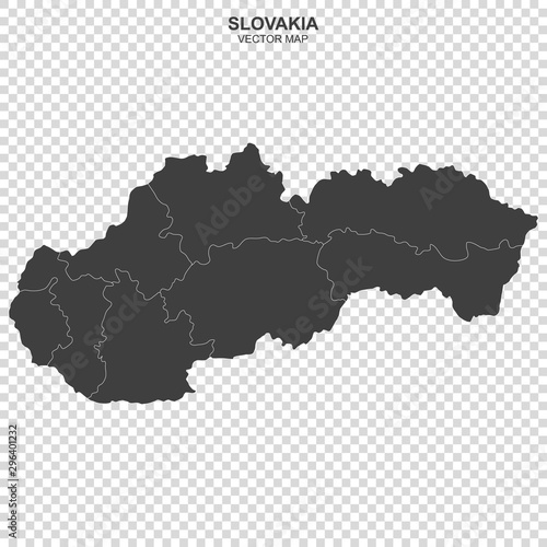  map of Slovakia isolated on transparent background