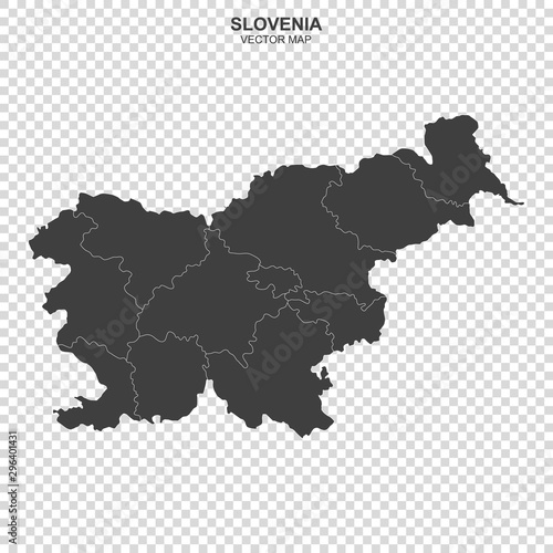 political map of Slovenia isolated on transparent background