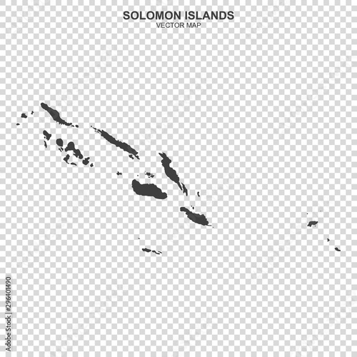  map of Solomon Islandsisolated on transparent background