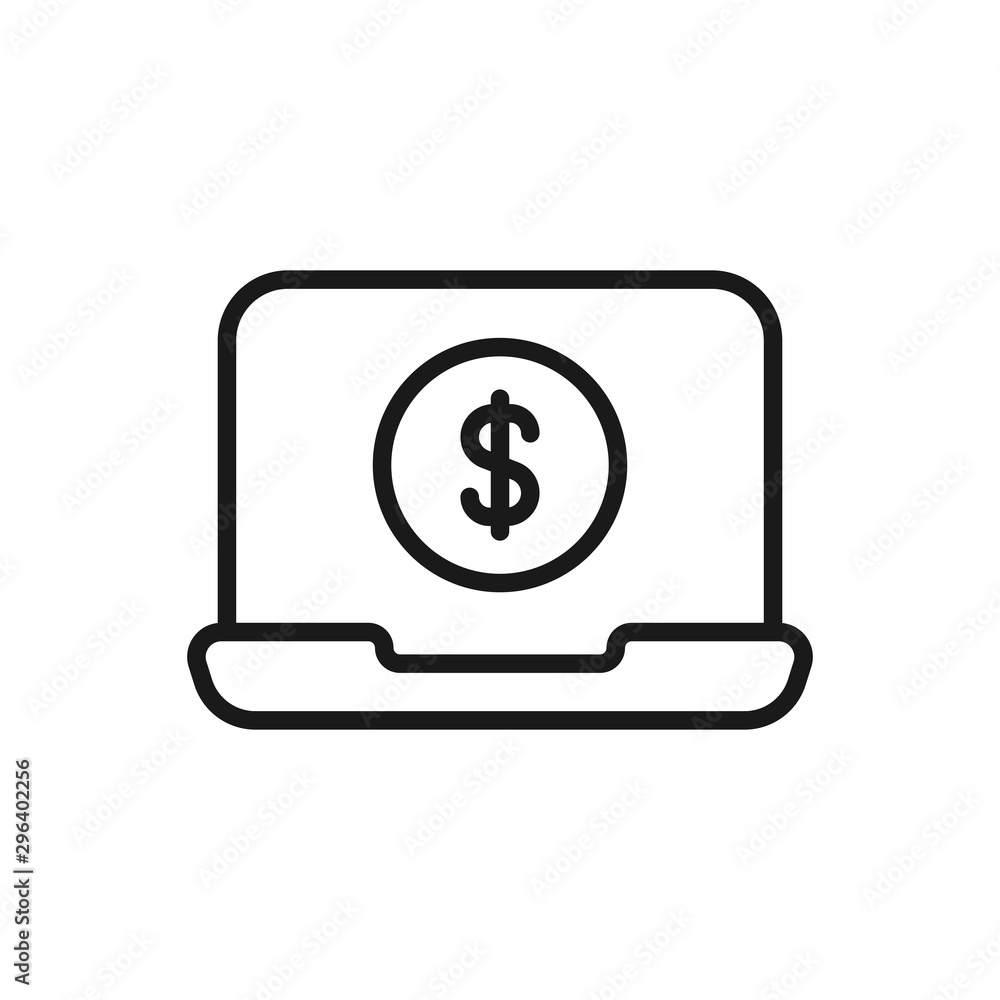 online payment - minimal line web icon. simple vector illustration. concept for infographic, website or app. online payment - minimal line web icon. simple vector illustration. concept for infographic, website or app.