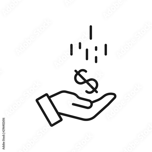 the salary - minimal line web icon. simple vector illustration. concept for infographic, website or app.