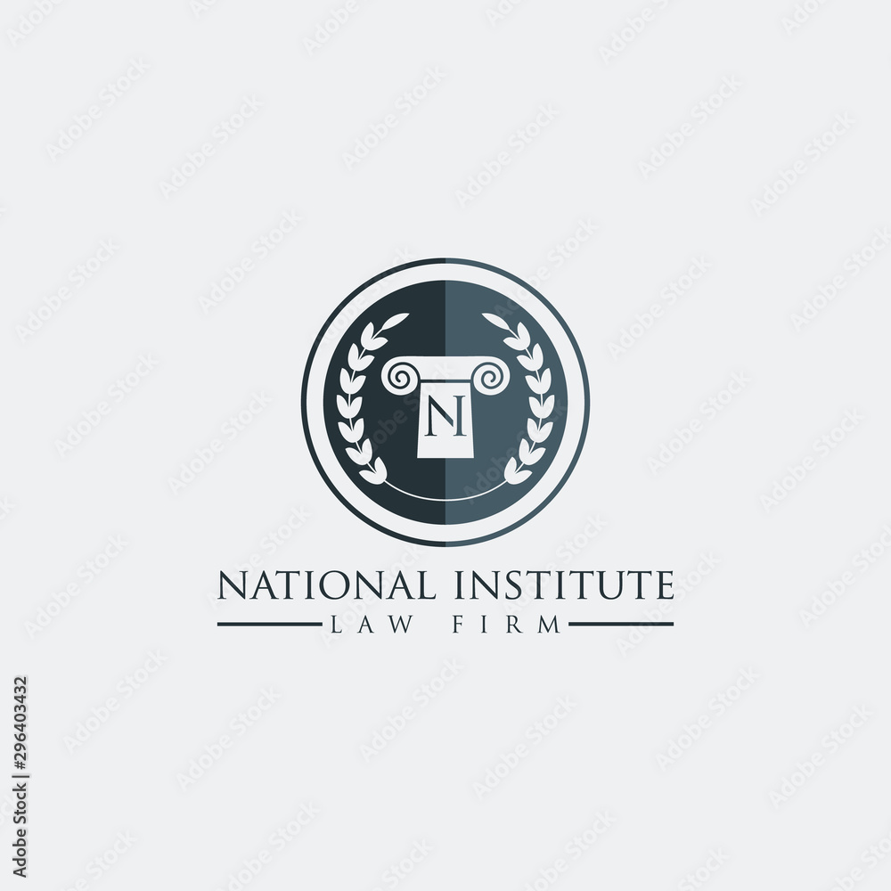 Law firm line trend logo icon vector design. Law firm line trend logo icon vector design.