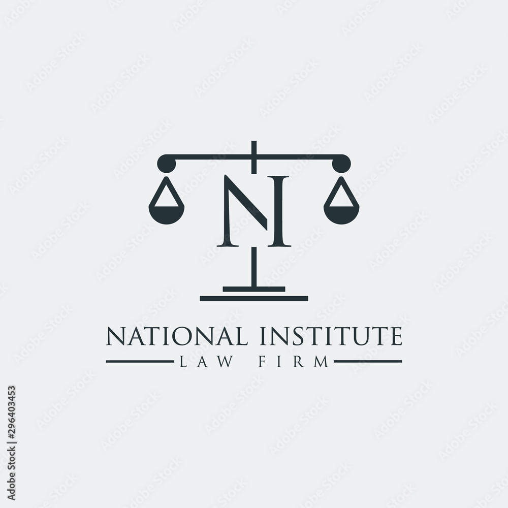 Law firm line trend logo icon vector design. Law firm line trend logo icon vector design.