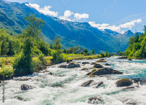 River Oldeelva. Olden. Norway