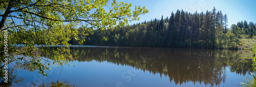 Beulotte Saint Laurent, France - 09 12 2019: Hike in the circuit of the thousand ponds photo