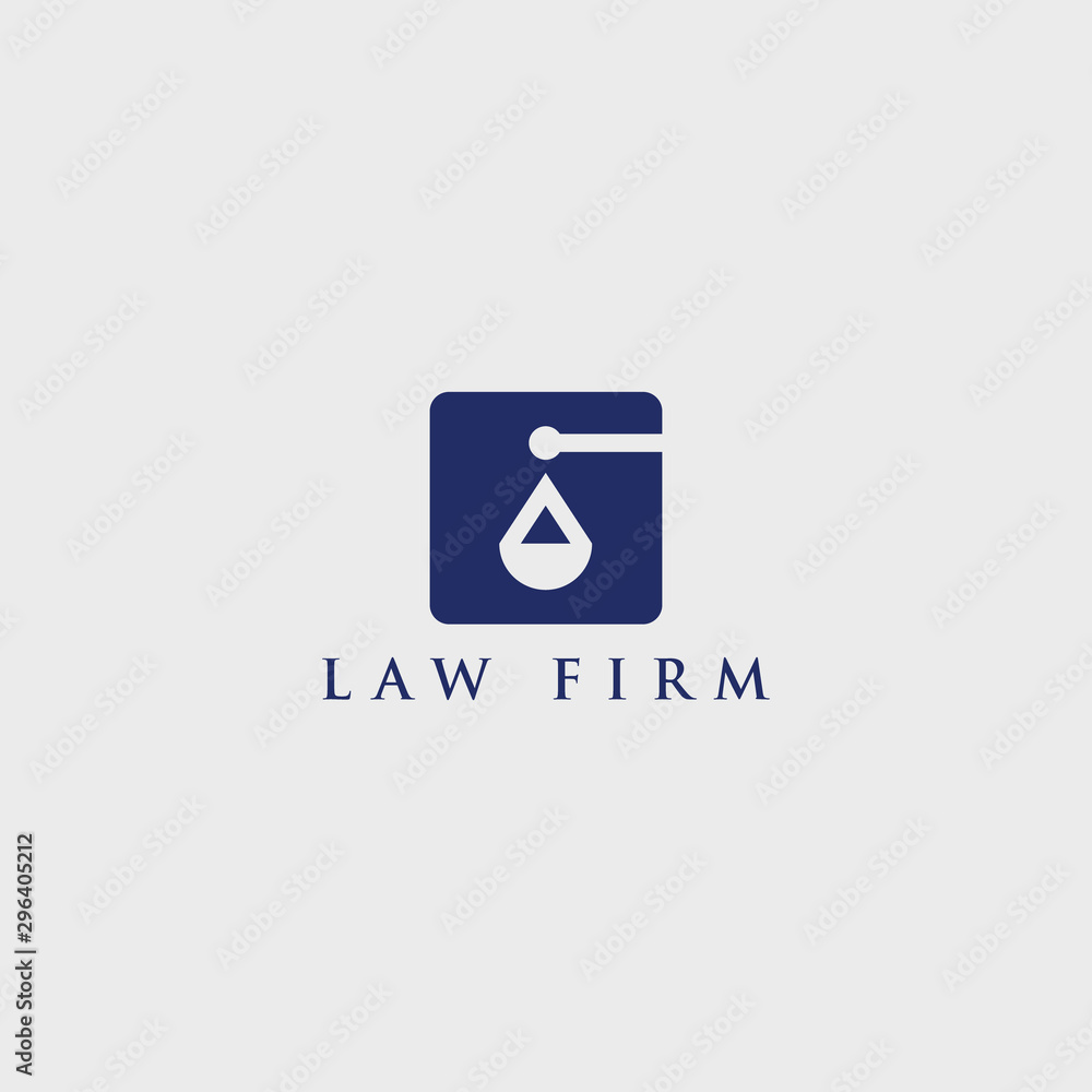 Law firm line trend logo icon vector design. Law firm line trend logo icon vector design.