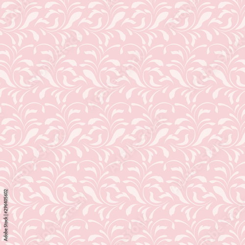 Floral seamless pattern. Flowery tile for fabric and paper. Fashionable design for textiles  papers and wallpapers. Pink background