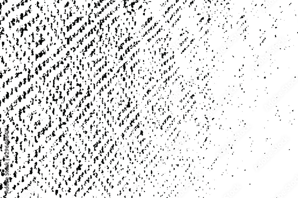 Obraz premium Broken plaster wall effect. Grunge worn damask pattern design. Distressed fabric texture. Overlay texture design. Vector illustration. Eps10.