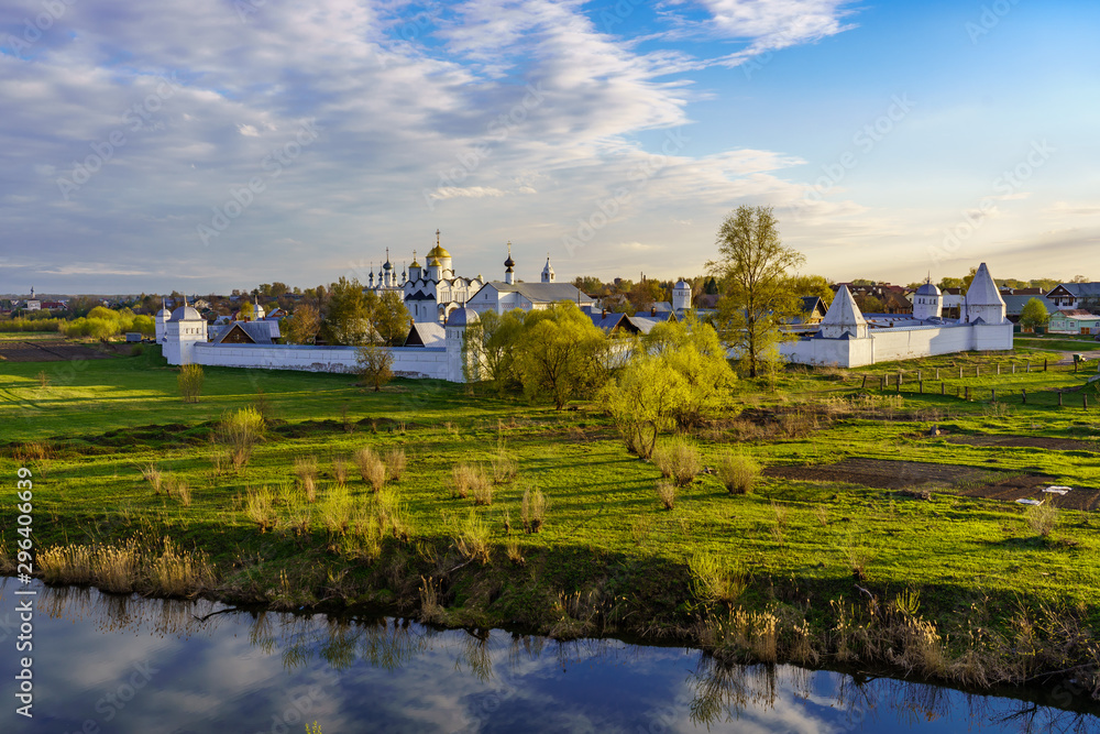 Fototapeta premium Holy Convent of the Intercession (Pokrovsky Monastery) in Suzdal, a well preserved old Russian town-museum. A member of the Golden ring of Russia