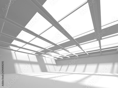 Futuristic White Architecture Design Background