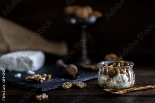 cottage cheese  honey and nuts