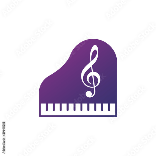 Piano melody icon vector. P...