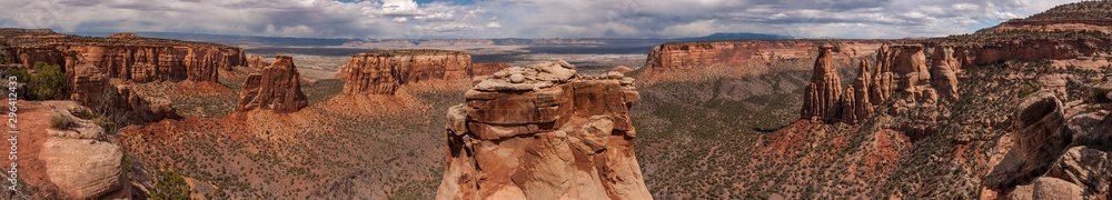 Panorama of the Grand View Lookout Point, Colorado National Monument, Colorado, USA