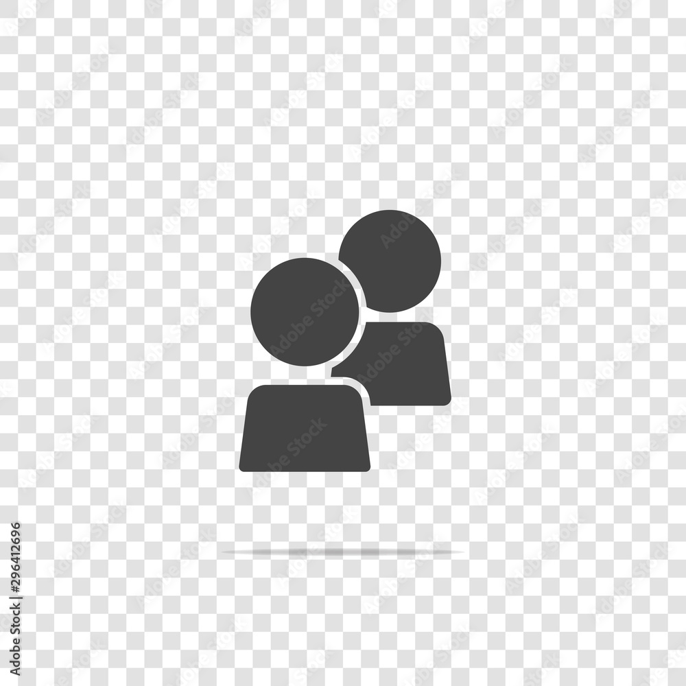 Vector user chat icon. People interaction symbol on transparent background. Vector user chat icon. People interaction symbol on transparent background.