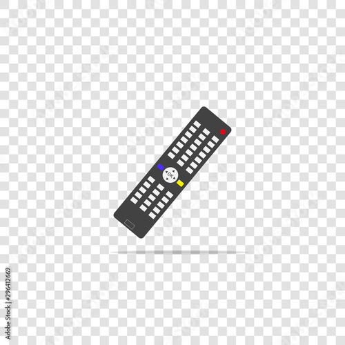 Vector illustration of a remote control. remote triggering device icon on transparent background. Layers grouped for easy editing illustration. For your design