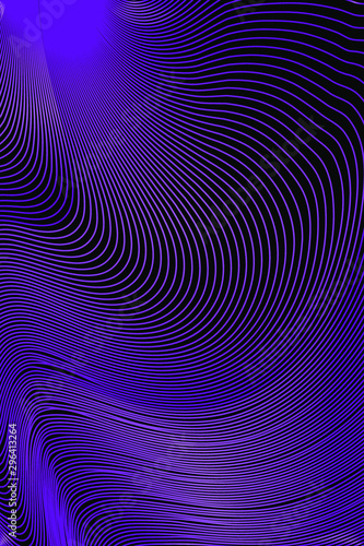 Abstract Dark Pink Geometric Pattern with Waves. Striped Spiral Texture. Hypnotic Psychedelic Illusion.