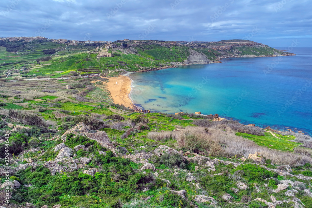 Ramla Bay in Gozo island, Malta