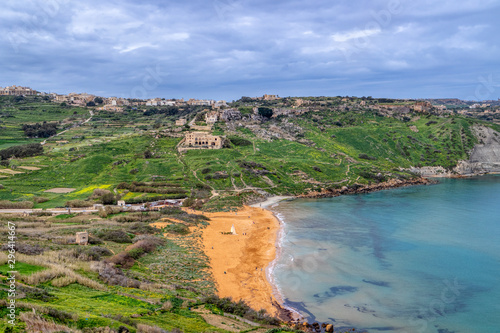 Obraz na płótnie Ramla Bay Beach, Gozo island, Malta w salonie