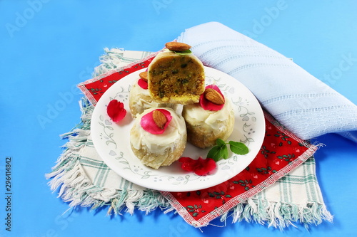 traditional Popular Indian gujarati sweet food surati ghari  photo