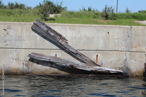 Old dock on channel