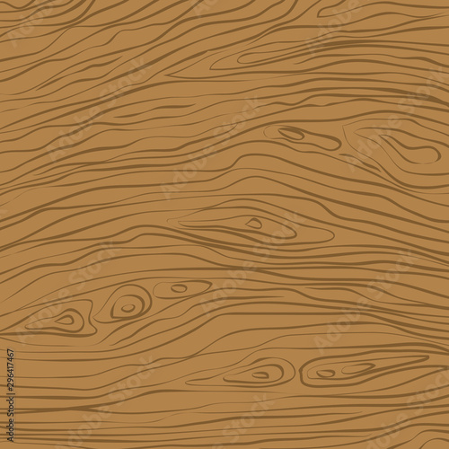 Brown square wooden cutting, chopping board, table or floor surface. Wood texture. Vector illustration