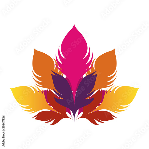 colorful feathers icon