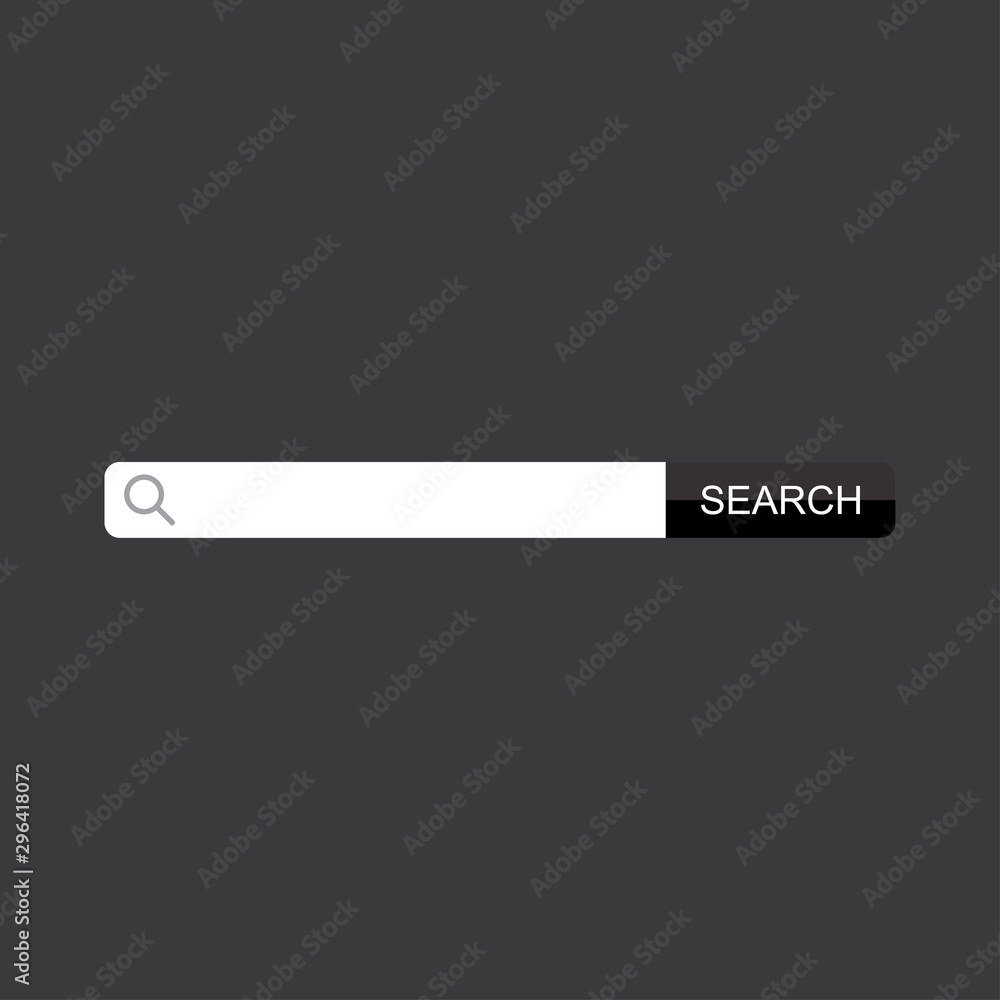 Set of search bars, flat web design elements Set of search bars, flat web design elements
