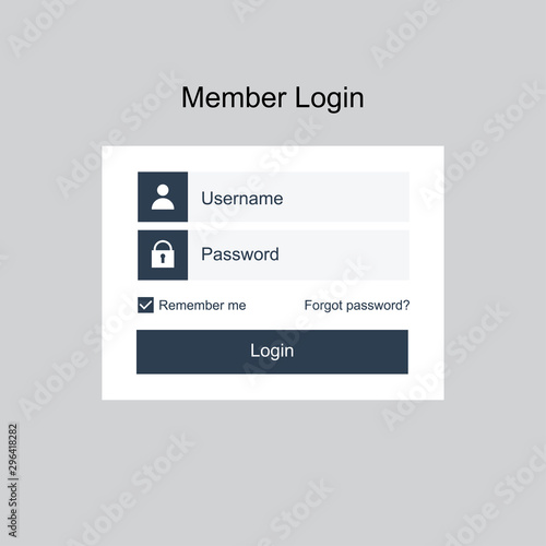 Login form for web and mobile applications