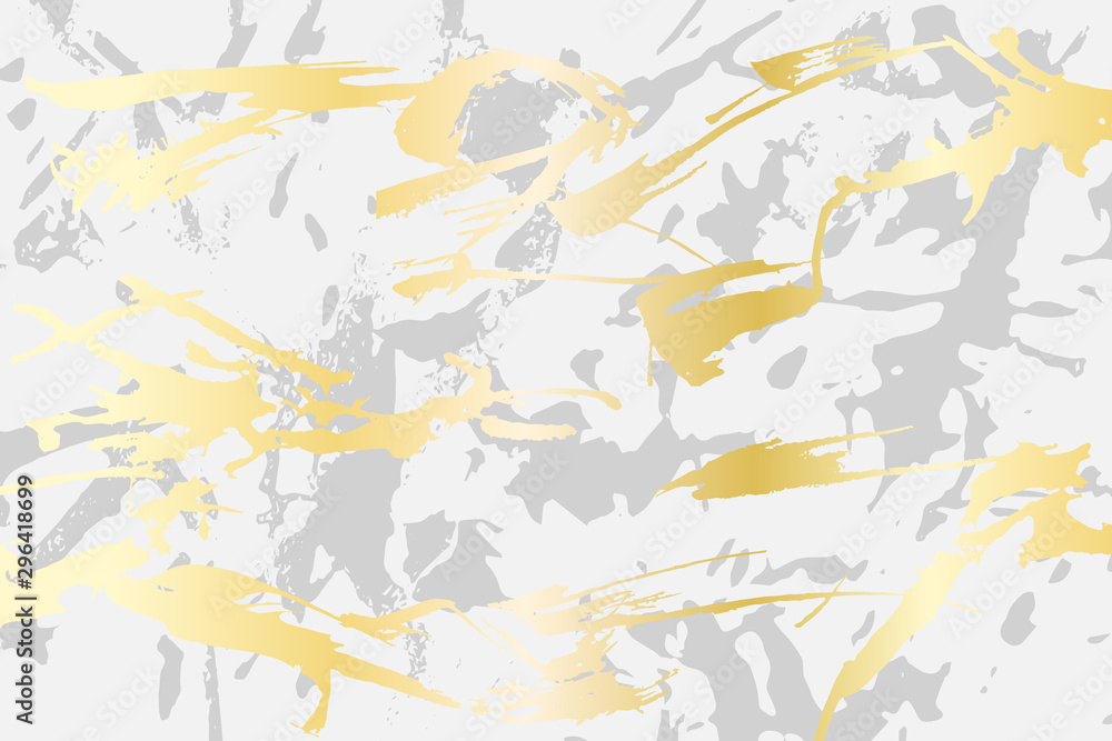 Abstract marble texture with golden strokes. Modern vector background Abstract marble texture with golden strokes. Modern vector background