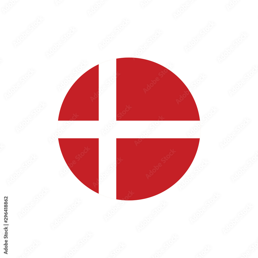 Naklejka premium vector illustration of Denmark flag