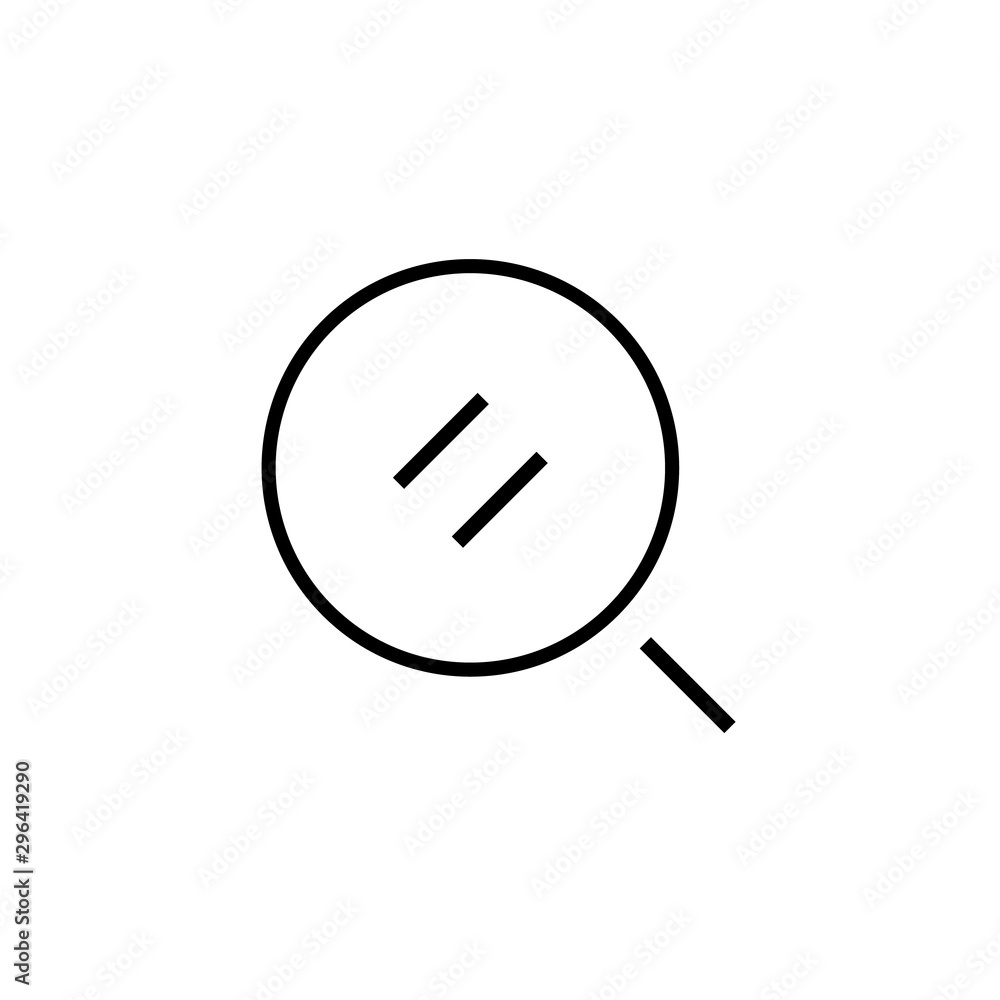 Search thin line icon, SEO of big data symbol, web navigation sign, line style simple magnifier graphic element, magnifying glass logo template, isolated vector illustration. Search thin line icon, SEO of big data symbol, web navigation sign, line style simple magnifier graphic element, magnifying glass logo template, isolated vector illustration.