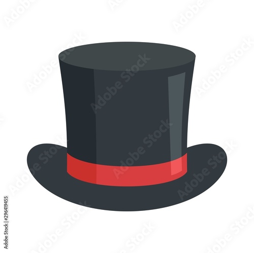 Magic hat icon. Flat illustration of magic hat vector icon for web design