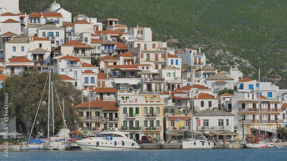 Detail view of Skopelos harbor