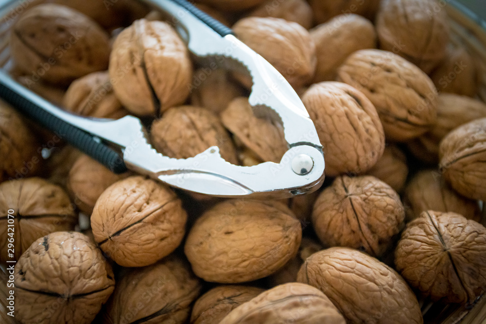 Background of fresh walnuts. Natural walnut background Background of fresh walnuts. Natural walnut background