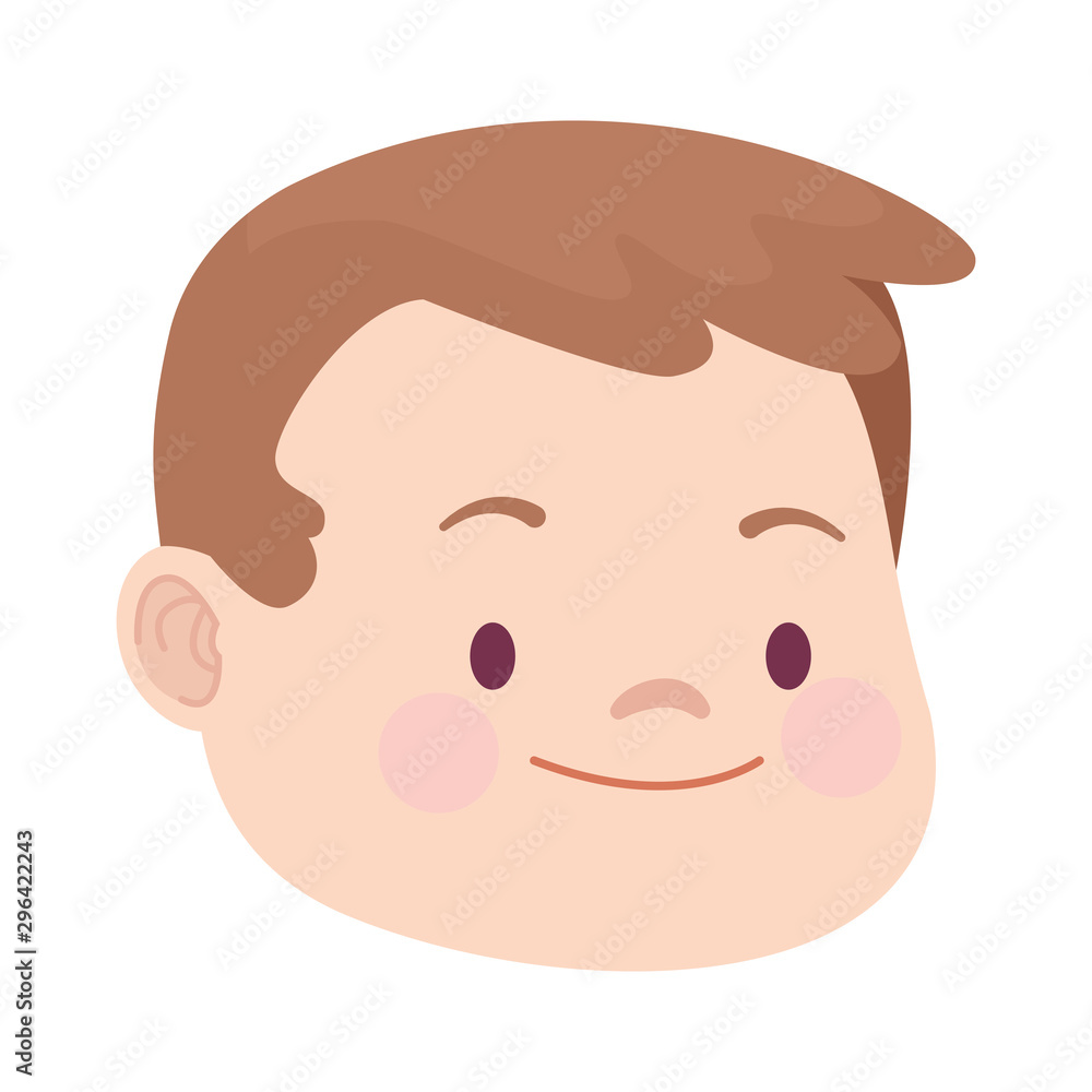 cute cartoon boy face icon, colorful flat design cute cartoon boy face icon, colorful flat design