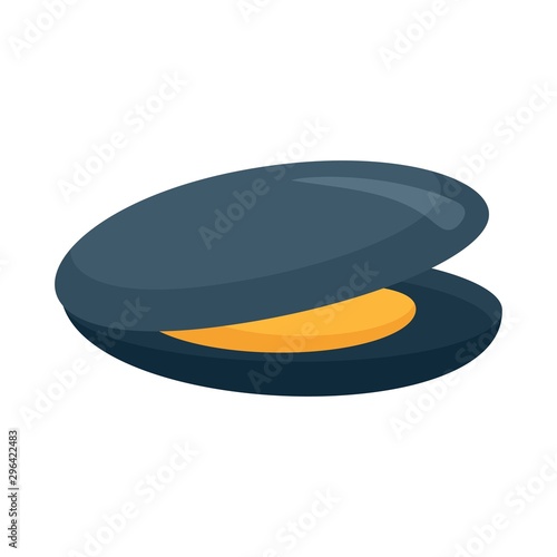 Sea mussels icon. Flat illustration of sea mussels vector icon for web design