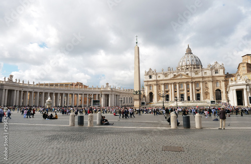 Piazza San Pietro (St. Peter Square) and Papal Basilica in Vatican